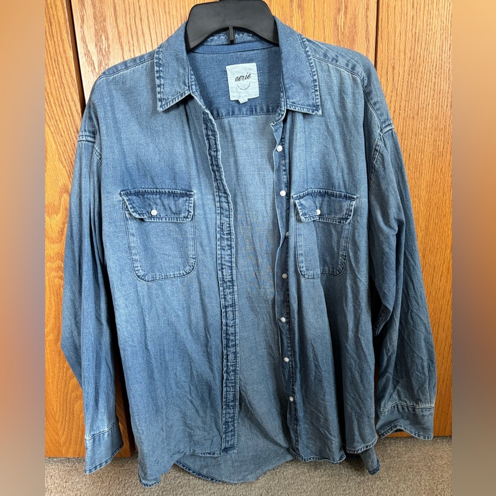 Denim Button-Up Shirt